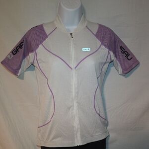 Louis Garneau Women's White & Lavender Short Sleeve Cycling Jersey